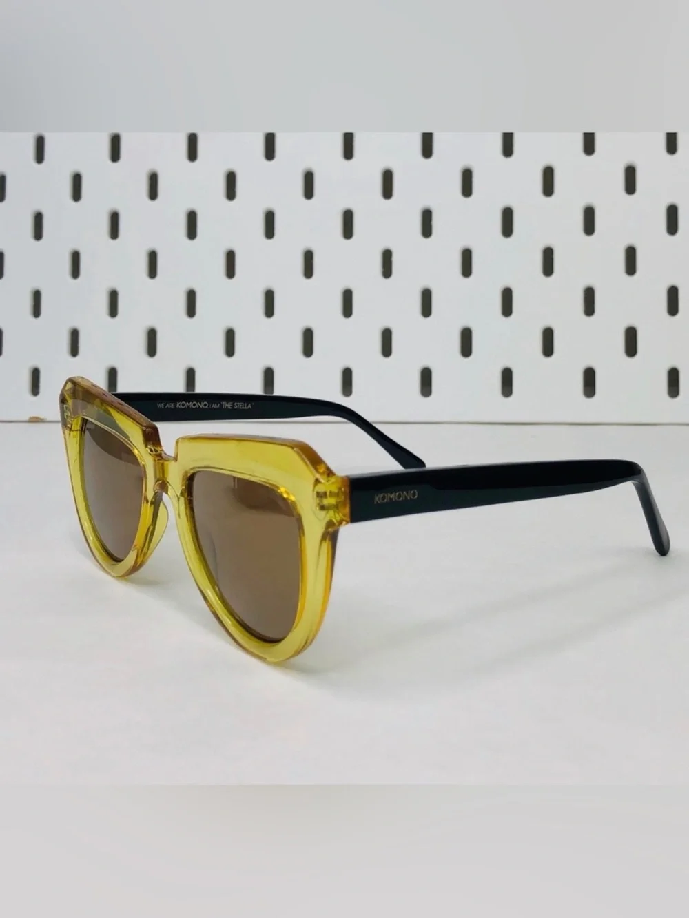 KOMONO sunglasses Gold Frame Brown Lens Women's NEW cateye